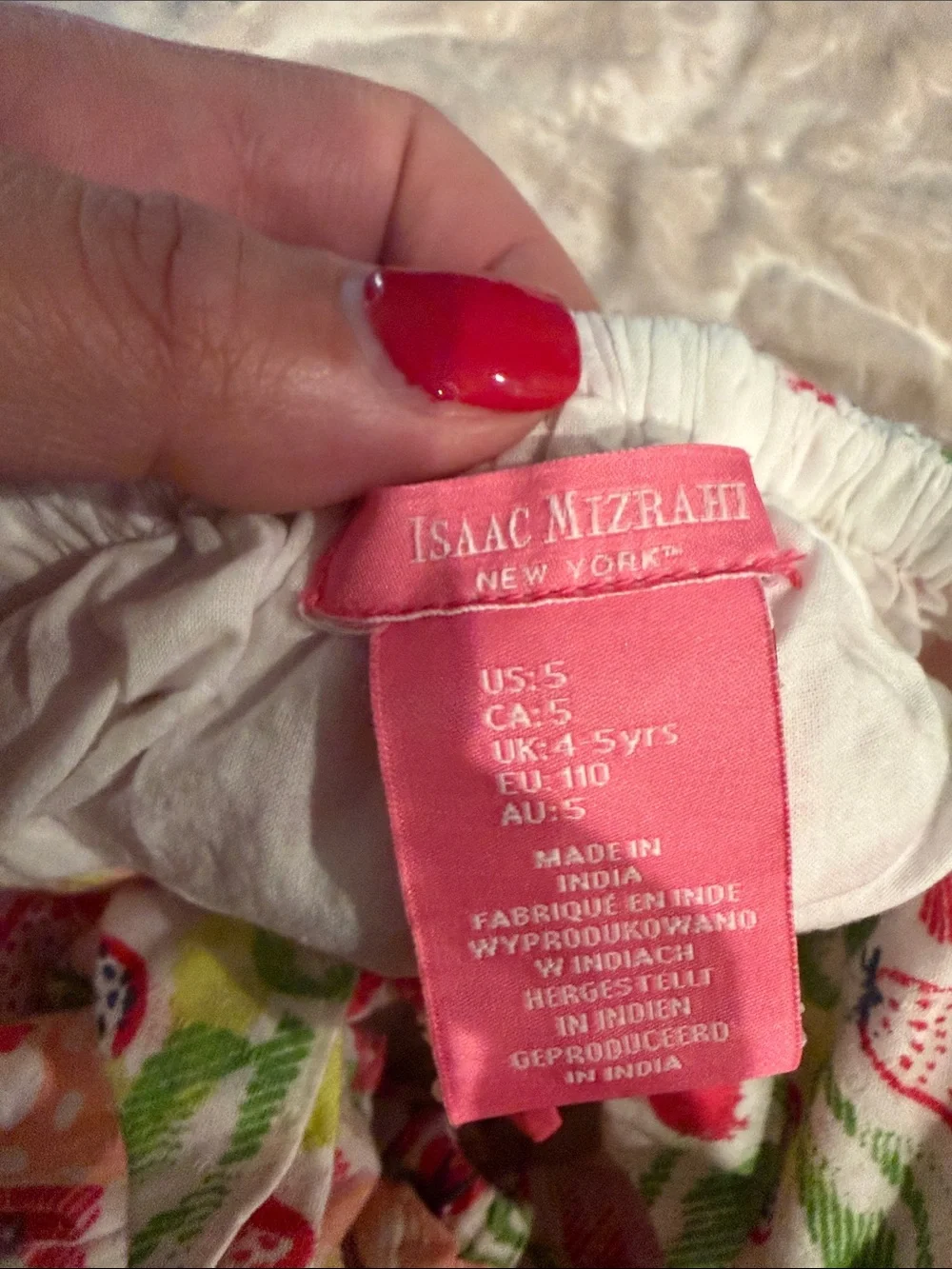 Isaac Mizrahi Strawberry & Floral Tiered Sundress - Pink, Red & Green